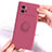 Ultra-thin Silicone Gel Soft Case Cover with Magnetic Finger Ring Stand A02 for Vivo iQOO 9 5G