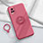 Ultra-thin Silicone Gel Soft Case Cover with Magnetic Finger Ring Stand A02 for Vivo V20 Pro 5G