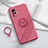 Ultra-thin Silicone Gel Soft Case Cover with Magnetic Finger Ring Stand A02 for Vivo X51 5G