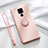 Ultra-thin Silicone Gel Soft Case Cover with Magnetic Finger Ring Stand A03 for Huawei Mate 30 Lite Pink