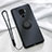 Ultra-thin Silicone Gel Soft Case Cover with Magnetic Finger Ring Stand A03 for Huawei Nova 5z Black
