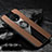Ultra-thin Silicone Gel Soft Case Cover with Magnetic Finger Ring Stand A03 for OnePlus 7T Brown