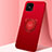 Ultra-thin Silicone Gel Soft Case Cover with Magnetic Finger Ring Stand A03 for Oppo Reno4 Z 5G Red