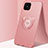 Ultra-thin Silicone Gel Soft Case Cover with Magnetic Finger Ring Stand A03 for Oppo Reno4 Z 5G Rose Gold