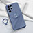 Ultra-thin Silicone Gel Soft Case Cover with Magnetic Finger Ring Stand A03 for Samsung Galaxy S21 Ultra 5G