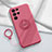 Ultra-thin Silicone Gel Soft Case Cover with Magnetic Finger Ring Stand A03 for Samsung Galaxy S21 Ultra 5G