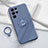 Ultra-thin Silicone Gel Soft Case Cover with Magnetic Finger Ring Stand A03 for Samsung Galaxy S23 Ultra 5G