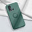 Ultra-thin Silicone Gel Soft Case Cover with Magnetic Finger Ring Stand A03 for Vivo Y50 Green