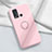 Ultra-thin Silicone Gel Soft Case Cover with Magnetic Finger Ring Stand A03 for Vivo Y50 Pink