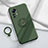Ultra-thin Silicone Gel Soft Case Cover with Magnetic Finger Ring Stand A03 for Xiaomi Mi 12S Pro 5G Green
