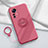Ultra-thin Silicone Gel Soft Case Cover with Magnetic Finger Ring Stand A03 for Xiaomi Mi 12S Pro 5G Red