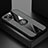 Ultra-thin Silicone Gel Soft Case Cover with Magnetic Finger Ring Stand A04 for Apple iPhone 13 Gray