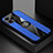 Ultra-thin Silicone Gel Soft Case Cover with Magnetic Finger Ring Stand A04 for Apple iPhone 14 Pro Blue