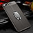 Ultra-thin Silicone Gel Soft Case Cover with Magnetic Finger Ring Stand A04 for Oppo A12e Gray