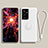 Ultra-thin Silicone Gel Soft Case Cover with Magnetic Finger Ring Stand A04 for Samsung Galaxy S21 Ultra 5G White