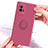 Ultra-thin Silicone Gel Soft Case Cover with Magnetic Finger Ring Stand A04 for Vivo iQOO 8 5G