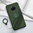 Ultra-thin Silicone Gel Soft Case Cover with Magnetic Finger Ring Stand A04 for Vivo Nex 3 5G Green