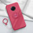 Ultra-thin Silicone Gel Soft Case Cover with Magnetic Finger Ring Stand A04 for Vivo Nex 3 5G Red Wine