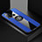Ultra-thin Silicone Gel Soft Case Cover with Magnetic Finger Ring Stand A04 for Vivo Y50 Blue