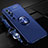 Ultra-thin Silicone Gel Soft Case Cover with Magnetic Finger Ring Stand A04 for Xiaomi Mi 10 Ultra Blue