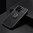 Ultra-thin Silicone Gel Soft Case Cover with Magnetic Finger Ring Stand A05 for Apple iPhone 13 Pro Max Black