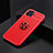 Ultra-thin Silicone Gel Soft Case Cover with Magnetic Finger Ring Stand A05 for Apple iPhone 14