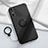 Ultra-thin Silicone Gel Soft Case Cover with Magnetic Finger Ring Stand A05 for Huawei Enjoy 10e Black