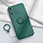 Ultra-thin Silicone Gel Soft Case Cover with Magnetic Finger Ring Stand A05 for Huawei Enjoy 10e Green