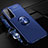 Ultra-thin Silicone Gel Soft Case Cover with Magnetic Finger Ring Stand A05 for Samsung Galaxy S21 Plus 5G Blue