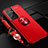 Ultra-thin Silicone Gel Soft Case Cover with Magnetic Finger Ring Stand A05 for Samsung Galaxy S22 Ultra 5G