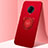 Ultra-thin Silicone Gel Soft Case Cover with Magnetic Finger Ring Stand A05 for Vivo Nex 3 5G Red