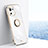 Ultra-thin Silicone Gel Soft Case Cover with Magnetic Finger Ring Stand A05 for Xiaomi Mi 11 Pro 5G White
