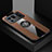 Ultra-thin Silicone Gel Soft Case Cover with Magnetic Finger Ring Stand A05 for Xiaomi Mi 11 Ultra 5G Brown
