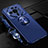 Ultra-thin Silicone Gel Soft Case Cover with Magnetic Finger Ring Stand A05 for Xiaomi Mi 12 Ultra 5G Blue