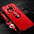 Ultra-thin Silicone Gel Soft Case Cover with Magnetic Finger Ring Stand A05 for Xiaomi Mi 12S Ultra 5G Red