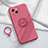 Ultra-thin Silicone Gel Soft Case Cover with Magnetic Finger Ring Stand A06 for Apple iPhone 13