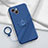 Ultra-thin Silicone Gel Soft Case Cover with Magnetic Finger Ring Stand A06 for Apple iPhone 13