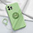 Ultra-thin Silicone Gel Soft Case Cover with Magnetic Finger Ring Stand A06 for Apple iPhone 13 Pro