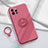 Ultra-thin Silicone Gel Soft Case Cover with Magnetic Finger Ring Stand A06 for Apple iPhone 13 Pro Max