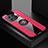 Ultra-thin Silicone Gel Soft Case Cover with Magnetic Finger Ring Stand A06 for Xiaomi Mi 11 Pro 5G Red