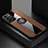Ultra-thin Silicone Gel Soft Case Cover with Magnetic Finger Ring Stand A07 for Samsung Galaxy S22 5G Brown