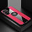 Ultra-thin Silicone Gel Soft Case Cover with Magnetic Finger Ring Stand A07 for Samsung Galaxy S23 Ultra 5G Red