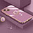 Ultra-thin Silicone Gel Soft Case Cover with Magnetic Finger Ring Stand A08 for Apple iPhone 14 Purple