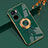 Ultra-thin Silicone Gel Soft Case Cover with Magnetic Finger Ring Stand AN2 for Xiaomi Redmi Note 11E 5G Green