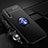 Ultra-thin Silicone Gel Soft Case Cover with Magnetic Finger Ring Stand for Huawei Enjoy 10S Blue and Black