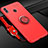 Ultra-thin Silicone Gel Soft Case Cover with Magnetic Finger Ring Stand for Huawei Honor 10 Lite Red