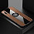 Ultra-thin Silicone Gel Soft Case Cover with Magnetic Finger Ring Stand for Huawei Honor 9X Brown