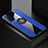 Ultra-thin Silicone Gel Soft Case Cover with Magnetic Finger Ring Stand for Huawei Honor Play4T Pro Blue