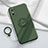 Ultra-thin Silicone Gel Soft Case Cover with Magnetic Finger Ring Stand for Huawei Honor X10 Max 5G Green