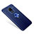 Ultra-thin Silicone Gel Soft Case Cover with Magnetic Finger Ring Stand for Huawei Mate 20 Blue